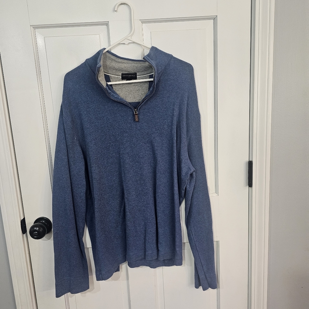 Banana Republic Blue Zip Up Sweater
